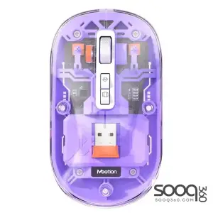 Meetion BTM005 Dual Mode 2.4G Bluetooth & Wireless Mouse -Purple