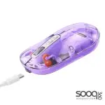 Meetion BTM005 Dual Mode 2.4G Bluetooth & Wireless Mouse -Purple