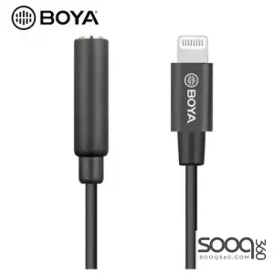 BOYA BY-K3 3.5mm TRRS Female to Lightning Male Audio Adapter Dongle Cable