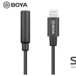 BOYA BY-K3 3.5mm TRRS Female to Lightning Male Audio Adapter Dongle Cable