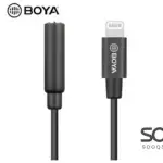BOYA BY-K3 3.5mm TRRS Female to Lightning Male Audio Adapter Dongle Cable
