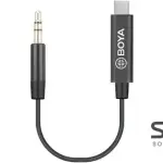 BOYA BY-K2 3.5mm TRS Male to Type-C Male Audio Adapter Cable (7.8in)