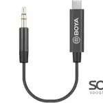 BOYA BY-K2 3.5mm TRS Male to Type-C Male Audio Adapter Cable (7.8in)