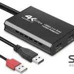 4k/60hz USB to Dual HDMI Display Adapter Output Two Different Pictures