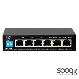D-Link DES-F1006P-E/E 6-Port 10/100 Switch with 4 PoE Ports and 2 Uplink Ports EU Plug
