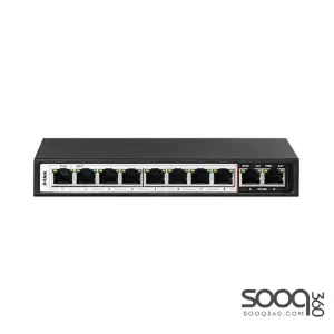 D-Link DES-F1010P-E 10-Port 10/100 Long Range PoE+ Surveillance Switch EU Plug
