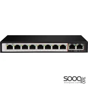 D-Link DGS-F1010P-E/B 8GE PoE+ 2GE Uplink 250m PoE Switch-KU Plug