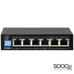 D-Link DGS-F1006P-E 6-Port 10/100/1000 Switch with 4 PoE Ports and 2 Uplink Ports
