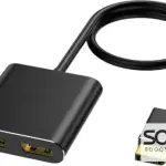 HAING Display Port DP to Dual Display Port Adapter