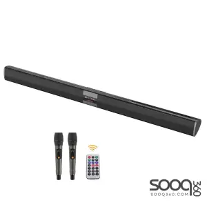 E-5005K Bluetooth 5.0 TV Sound Bar Speaker Home Theater with Two Mics 40W