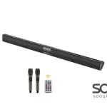 E-5005K Bluetooth 5.0 TV Sound Bar Speaker Home Theater with Two Mics 40W