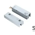 Electric drop bolt lock for fully frameless glass door