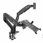 NB North Bayou F160-FP 2-in-1 Dual Desk Mount 13"-17" Laptop & 17"-32" Monitor Brackret