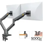 NB North Bayou G35 22"-32" Dual Monitor Stand Gas-Spring Heavy Duty Desk Mount Bracket
