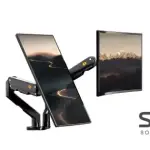 NB North Bayou G55 27″-34″ Dual Monitor Desk Mount TV Bracket