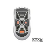 Meetion GW33 Tri-Mode 2.4G Wireless Bluetooth & Wired Gaming Ergonomic Mouse -White