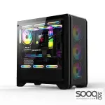 Huntkey GX750A Empty Gaming Case with 3 Fans -Black