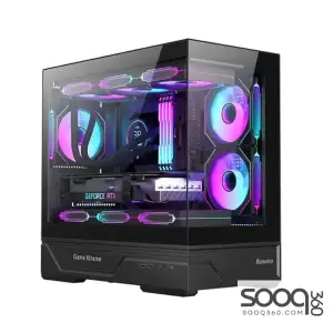 Huntkey GX760AE Fortune Lite Empty PC Gaming Case without Fans -Black