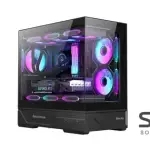 Huntkey GX760AE Fortune Lite Empty PC Gaming Case without Fans -Black