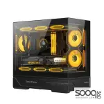 Huntkey GX760AE Fortune Lite Empty PC Gaming Case without Fans -Black