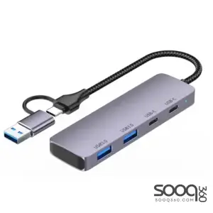 HAING HI-3002-TUH Type-C USB 3.0 Multifunctional 4 Port Adapter Hub