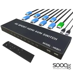 HK801A 4K 8 Port HDMI KVM Switch