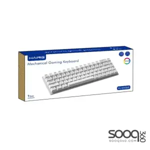 HAING HI-MKB68-BK Mechanical Blue Switch Wired Gaming Keyboard -White