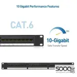 HAING HI-PTP01 24 ports Cat5E & Cat6 Utp Ethernet Cable Rack