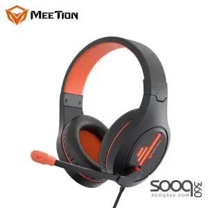 Meetion HP021 Stereo Backlit Gaming Wired Headset -Black&Orange