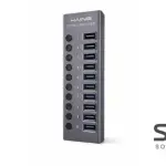 HAING HUB-985A Aluminum 10 Port USB 3.0 Hub with Power 72W