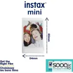 Fujifilm Instax Mini Instant Film Twin Pack (White)- 20 Sheet
