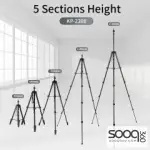 Jmary KP-2208 2 in 1 Monopod Aluminum Tripod 1.7M