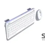 Meetion Mini5000 Silent Dual-Mode Mini Office Wireless keyboard & Mouse Combo -White