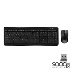 MeeTion MT-C4120 Computer Wireless Keyboard and Mouse Bundle -Black