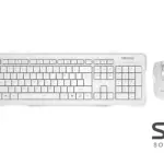 MeeTion MT-C4120 Computer Wireless Keyboard and Mouse Combo Kit -White