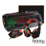 MeeTion MT-C500 Backlit Gaming Combo Kits 4 in 1 Gaming Keyboard Mouse and Headset Bundle with Mouse Pad