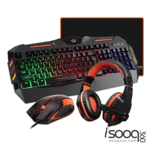 MeeTion MT-C500 Backlit Gaming Combo Kits 4 in 1 Gaming Keyboard Mouse and Headset Bundle with Mouse Pad