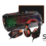 MeeTion MT-C500 Backlit Gaming Combo Kits 4 in 1 Gaming Keyboard Mouse and Headset Bundle with Mouse Pad