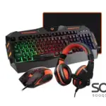 MeeTion MT-C500 Backlit Gaming Combo Kits 4 in 1 Gaming Keyboard Mouse and Headset Bundle with Mouse Pad