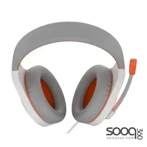 MeeTion MT-HP021 Stereo Gaming Headphones White Orange Lightweight Backlit