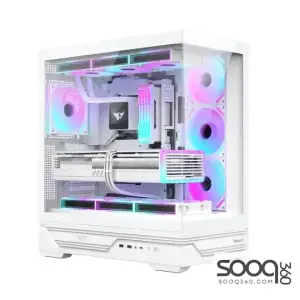 Huntkey MVP Destiny Empty Gaming PC Case without Fans -White