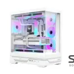 Huntkey MVP Destiny Empty Gaming PC Case without Fans -White