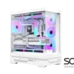 Huntkey MVP Destiny 4 ARGB Fans Empty Gaming PC Case -White