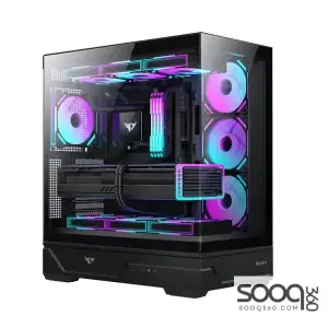 Huntkey MVP Destiny 4 ARGB Fans Empty Gaming PC Case -Black