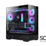 Huntkey MVP Destiny 4 ARGB Fans Empty Gaming PC Case -Black