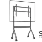 NB North Bayou P150 75" to 90" Motorized Height Adjustable Mobile TV Cart Trolley