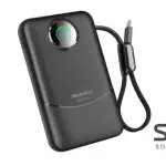 Huntkey PL03-10K 10000mAh Power Bank with Built-in USB-C Cable 22.5W -Black