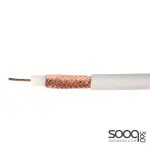 Coaxial RG59 Cable 200m without Power- White