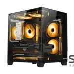 Huntkey S900 Sandstorm Full view Empty PC Case without Fans -Black