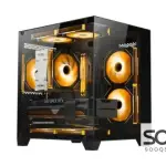 Huntkey S900 Sandstorm Full view Empty PC Case without Fans -Black